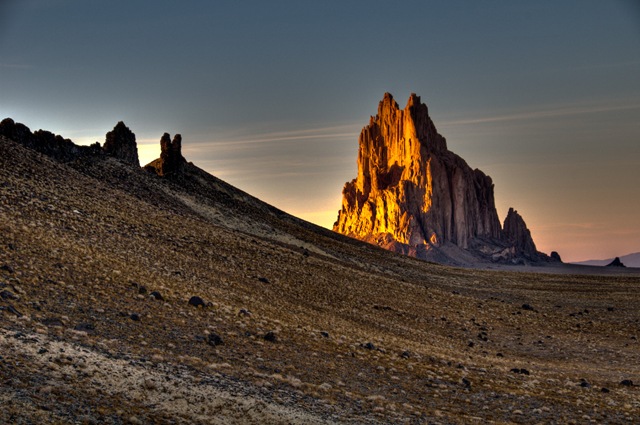 Shiprock at sunset Shiprock at sunset